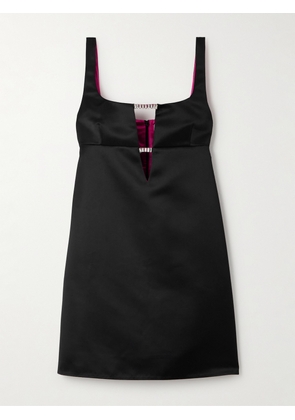 Nina Ricci - Embellished Cutout Duchesse-satin Mini Dress - Black - FR34,FR36,FR38,FR40,FR42,FR44,FR46
