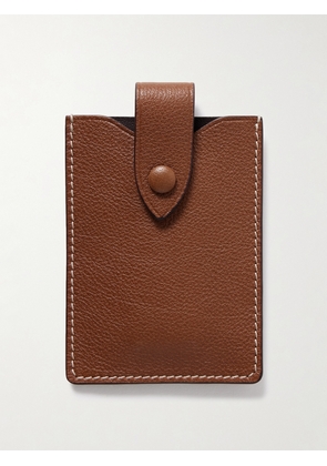 Métier - Textured-leather Cardholder - Brown - One size