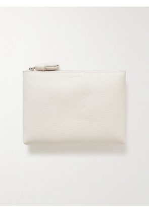 LEMAIRE - Small Textured-leather Pouch - White - One size