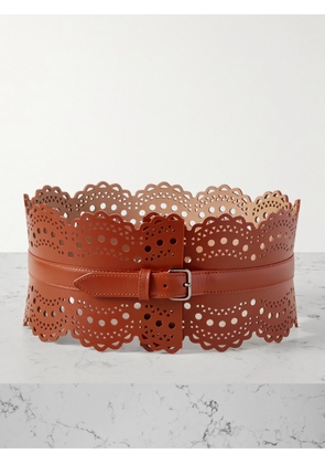 Alaïa - Laser-cut Leather Waist Belt - Red - 65,70,75,80,85