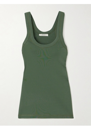 LEMAIRE - Ribbed Cotton Tank Top - Green - x small,small,medium,large,x large