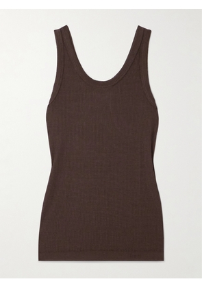 LEMAIRE - Ribbed-knit Tank - Brown - small,medium,large