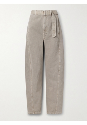 LEMAIRE - Twisted Belted Tapered Jeans - Neutrals - x small,small,medium,large,x large