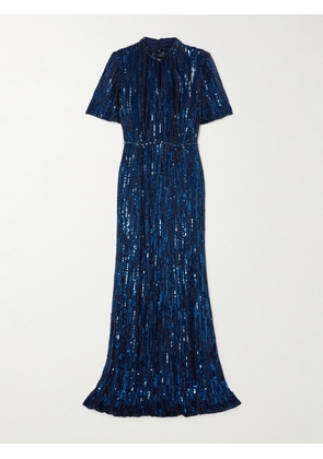 Jenny Packham - Viola Bead-embellished Sequined Tulle Gown - Metallic - UK 6,UK 8,UK 10,UK 12,UK 14,UK 16,UK 18