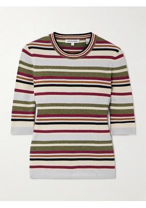 Veronica Beard - Kavya Striped Ribbed-knit Sweater - Multi - x small,small,medium,large,x large