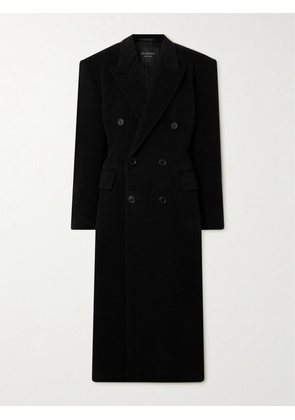 Balenciaga - Double-breasted Oversized Cashmere And Wool-blend Coat - Black - FR34,FR36,FR38