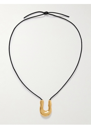 AGMES - Wishbone Gold Vermeil Cord Necklace - One size