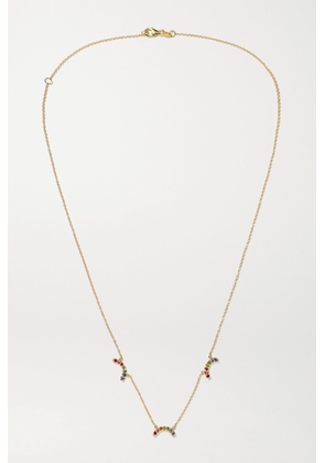Andrea Fohrman - Single Rainbow 14-karat Gold Multi-stone Necklace - One size