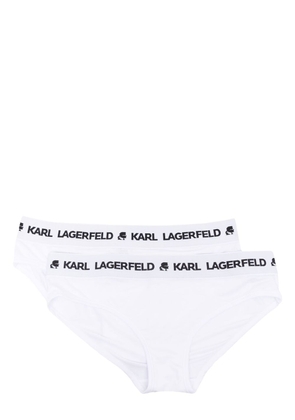 Karl Lagerfeld Logo Hipsters 2-pack briefs - White