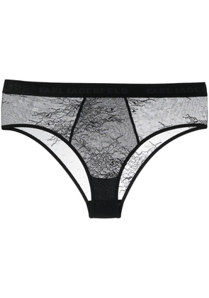 Karl Lagerfeld lace low-rise briefs - Black