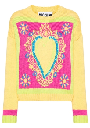 Moschino intarsia-knit jumper - Yellow