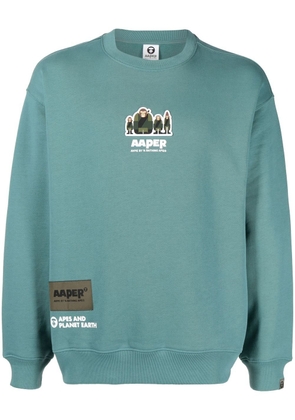 AAPE BY *A BATHING APE® logo-print sweatshirt - Green