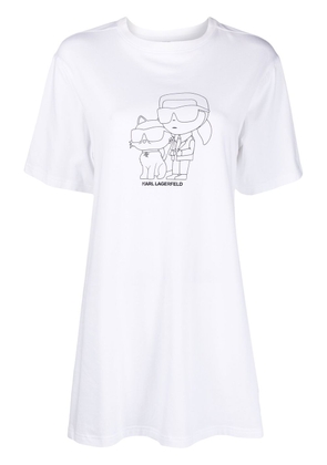 Karl Lagerfeld Ikonik 2.0 pajama T-shirt dress - White