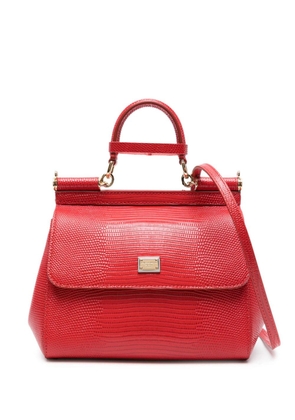 Dolce & Gabbana medium Sicily leather tote bag - Red