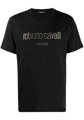 Roberto Cavalli Irregular logo print T-shirt - Black
