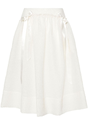 Simone Rocha Basque bow-detail midi skirt - White