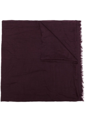N.Peal frayed-edge cashmere scarf - Purple