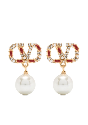 Valentino Garavani VLogo crystal earrings - Gold