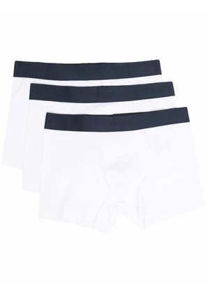 Hackett three-pack contrast-waistband boxers - White