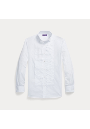 Pleated-Bib Poplin French Cuff Shirt