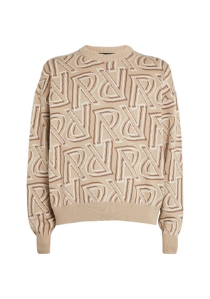 Represent Cotton-Wool Monogram Sweater