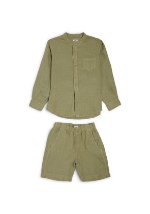Il Gufo Linen Shirt And Shorts Set (3-12 Years)