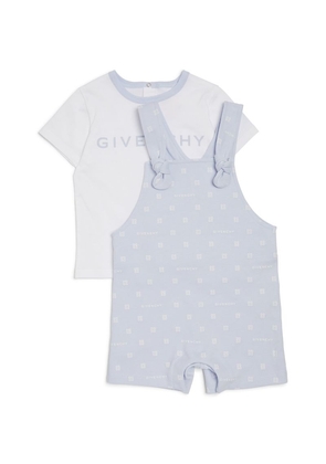 Givenchy Kids Cotton T-Shirt And Dungaree Set (3-18 Months)