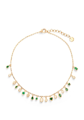 Shay Yellow Gold, Diamond And Emerald Charm Necklace