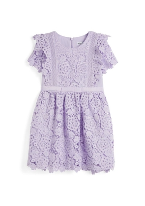 Self-Portrait Kids Guipure Lace Belted Dress (3-12 Years)