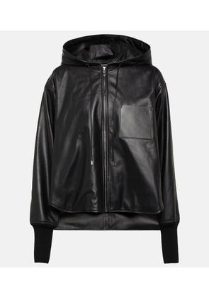 Loewe Hooded leather jacket