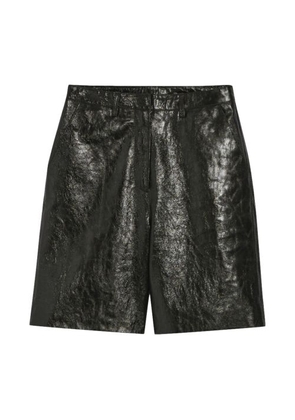 Leather bermuda shorts