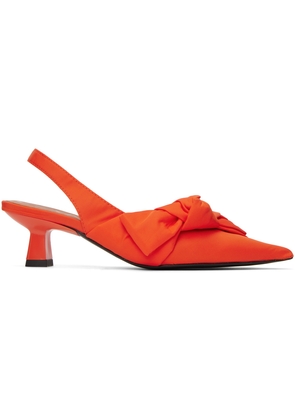 GANNI Orange Soft Bow Heels