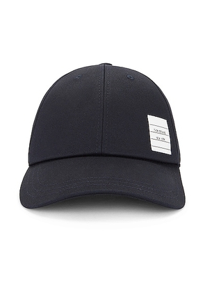 Thom Browne Classic 6 Panel Baseball Cap in Navy - Navy. Size S (also in ).
