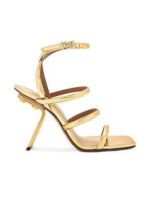 ALAÏA Perfo Sandal 10 in Or - Metallic Gold. Size 36.5 (also in 37, 38, 39.5).