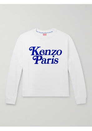 KENZO - VERDY Logo-Flocked Cotton-Jersey Sweatshirt - Men - White - XS
