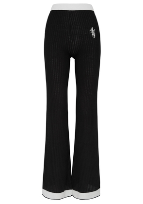 Amiri Ribbed Cotton-blend Trousers - Black - M (UK12 / M)