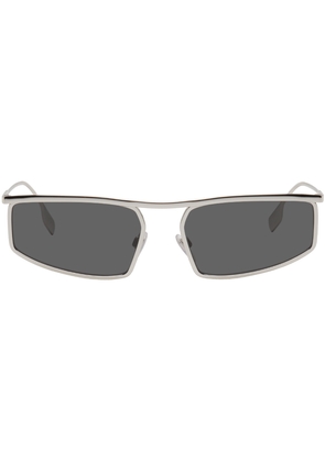 Burberry Silver Rectangular Sunglasses