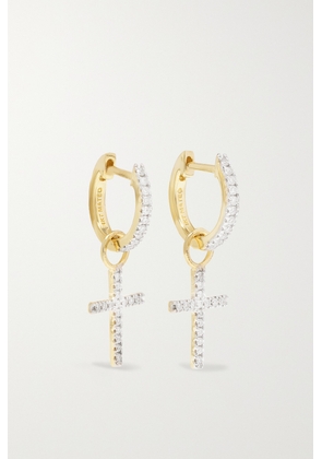 Mateo - 14-karat Gold Diamond Hoop Earrings - One size