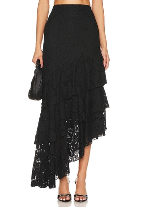 NBD Fazal Midi Skirt in Black. Size M, S, XS, XXS.