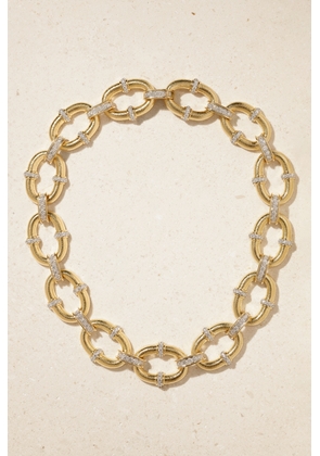 DAVID WEBB - 18-karat Gold, Platinum And Diamond Necklace - One size