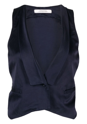 Dorothee Schumacher cropped shawl-lapel waistcoat - Blue