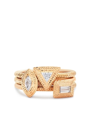 De Beers Jewellers 18kt rose gold Talisman diamond stacking rings