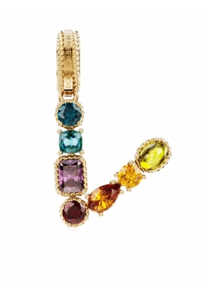 Dolce & Gabbana Rainbow Alphabet 18kt yellow gold multi-stone pendant