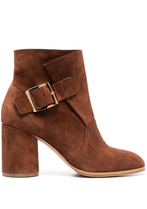 Casadei Cleo Kate 85mm suede boots - Brown