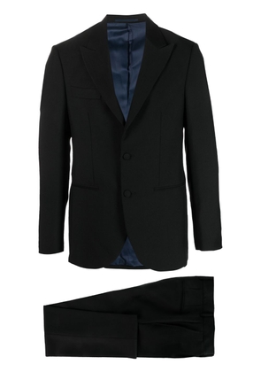 D4.0 single-breasted wool suit - Black