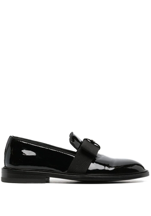Moschino bow-detail leather loafers - Black