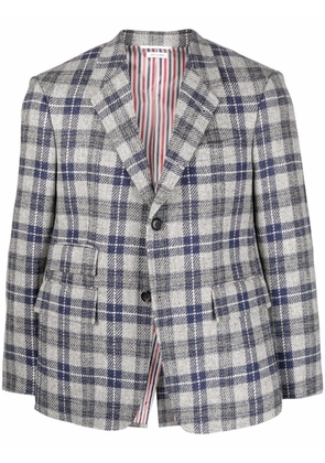 Thom Browne tartan-check wool sports coat - Grey