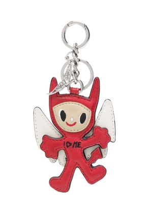 Zadig&Voltaire Happy Devil leather keyring - Red