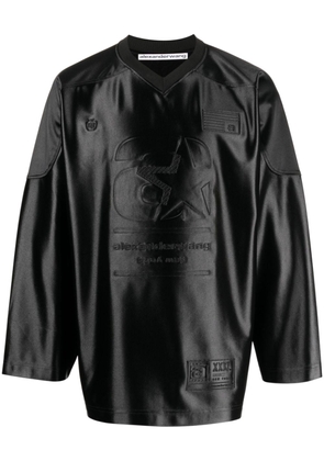 Alexander Wang logo-embossed hockey jersey - Black