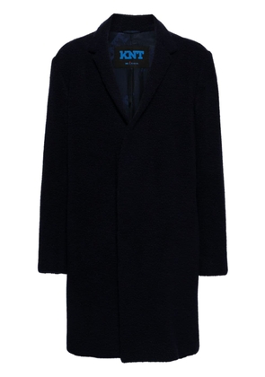 Kiton single-breasted fleece coat - Blue